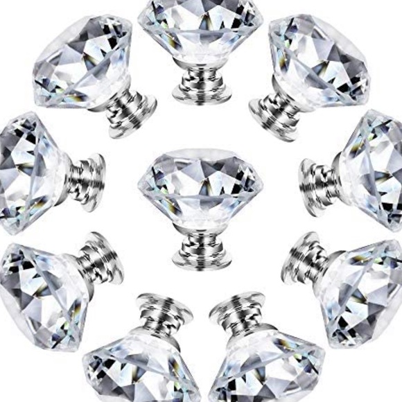 Princess Crystal Glass Diamond Cabinet Kno… - Picture 2 of 3